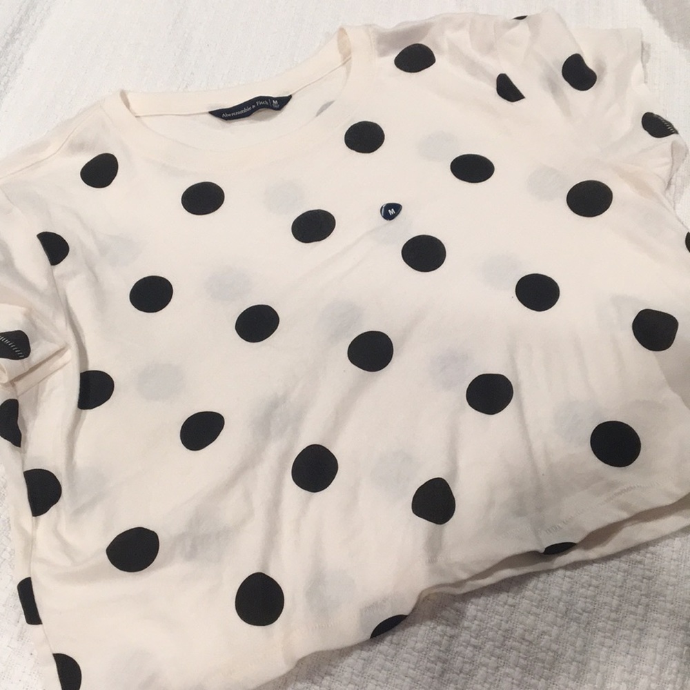 Abercrombie & Fitch Polka Dot crop t size M